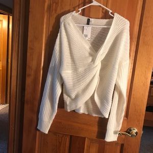 White crop sweater